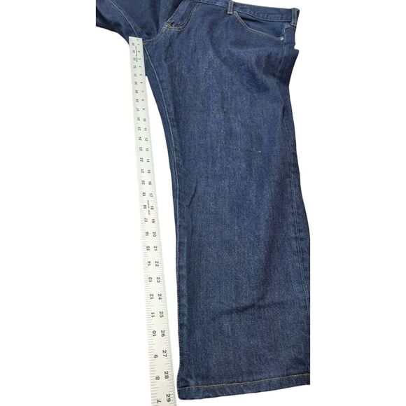 Lands' End Men's Jeans Size 44 Square Rigger Straight Fit Dark Blue‎ Denim - Picture 9 of 9